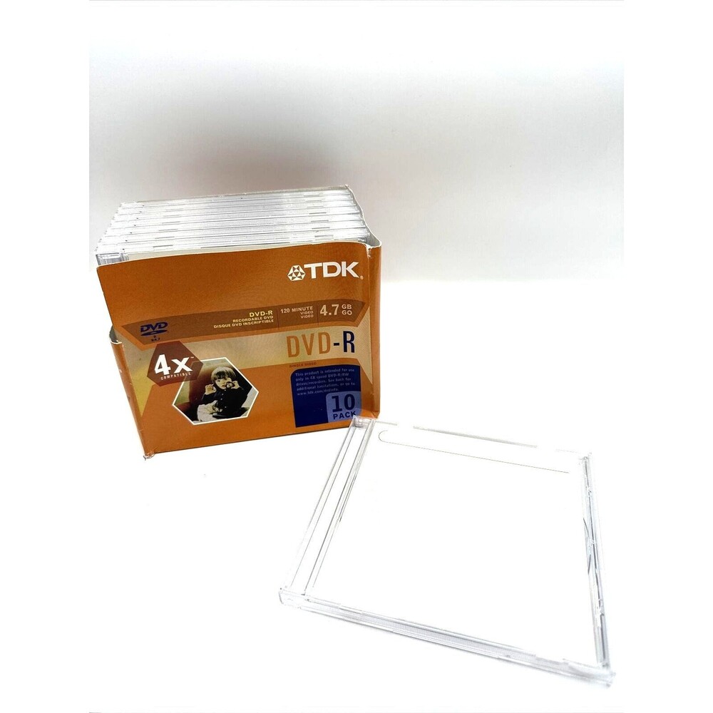 8 Pack TDK BLANK DVD Recordable 4X 120 Minute Video 4.7 GB Blank DVD-R NEW